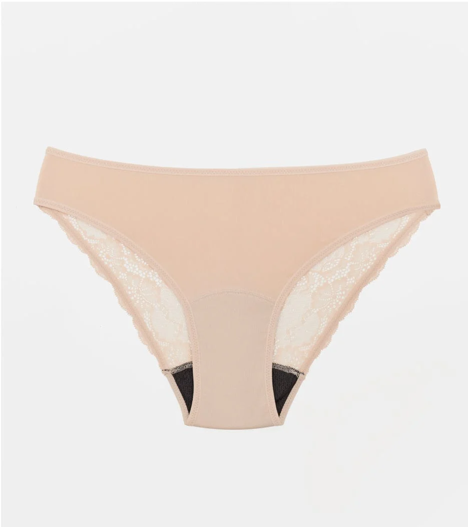 Lace Brief - Gerecycled nylon - Beige - Image 4