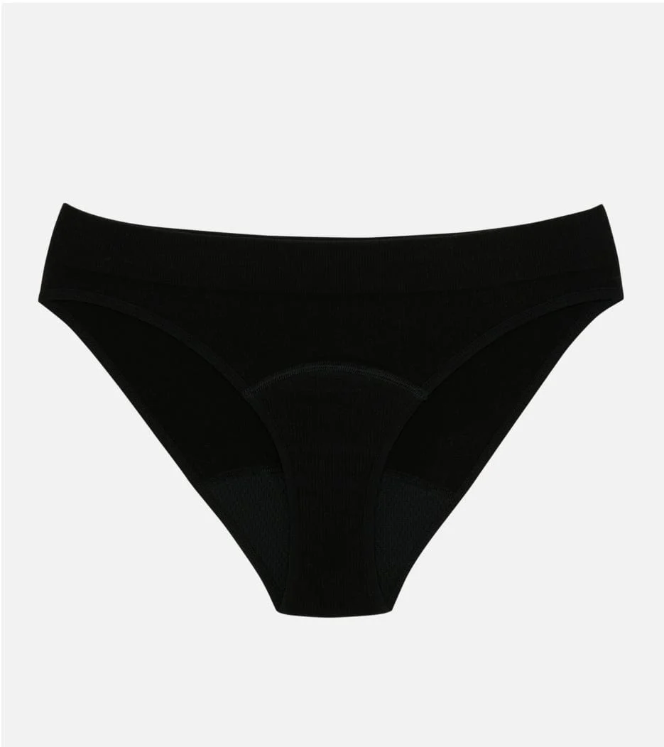 Naadloze Geribbelde Brief - Zwart - Image 4