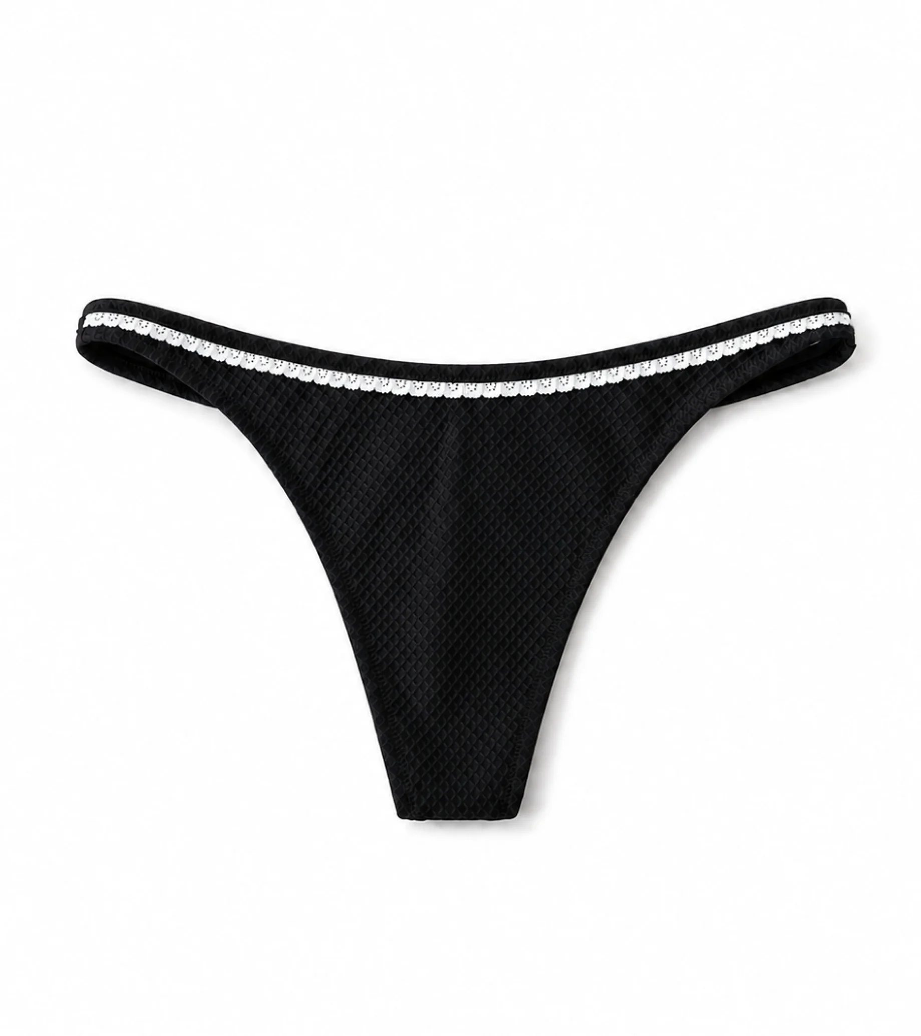 Zwemkleding - Waffle - String - Zwart - Image 4